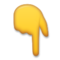 Backhand Index Pointing Down emoji on LG